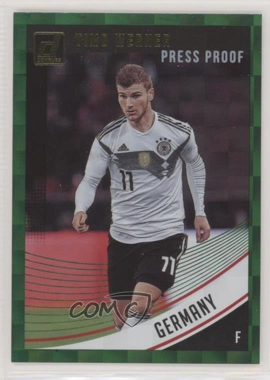 2018-19 Panini Donruss Press Proof Green Timo Werner #137 05rx