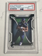 2012 Topps Strata Football #29 Russell Wilson Rookie Card RC Seahawks PSA 10 GEM. rookie card picture