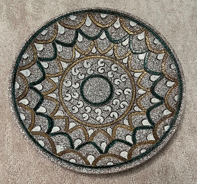 Vintage MCM FRATELLI FANCIULLACCI ELBEE POTTERY Large Platter Plate Rare ITALY