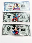Disney Dollar Replica Notes Mickey Goofy Snow White Set of 3 Collector Gift