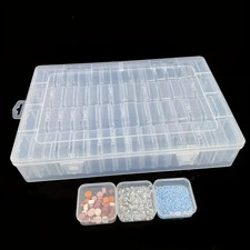 64 Piece Multifunctional Large Capacity Transparent Plastic Storage Box Set - Po