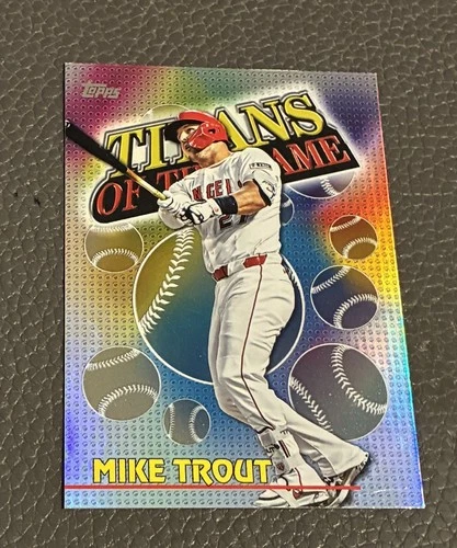 Mike Trout Titans Of The Game Foil 2026 Topps Series 1 Card #TOG-2 LA Angels