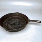 Griswold #10 716c Large Logo Cast Iron Skillet Original Condition Sits Flat
