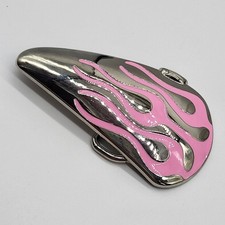 Buckle Rage Motorcycle Gas Tank Biker Belt Buckle With Pink Enamel Flames NEW