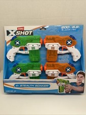 Zuru X Shot Stealth Soaker 4 Pack Water Blaster Set For Kids Water Guns NEW