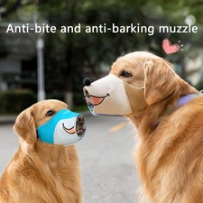 Soft Canvas Dog Muzzle for Training and Safety with Adjustable Snout Closure