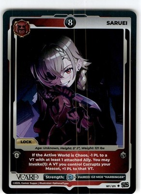 VCard Divine Chaos First Edition  8 Holo Foil     Saruei