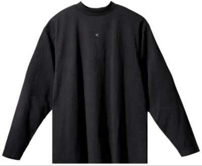 YZY Yeezy Gap ''Heavy Jersey'' Black Long Sleeve T Shirt Men s Extra Small XS