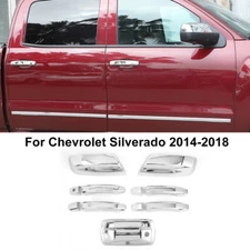⭕Chrome Mirror &Door Handles &Tailgate Cover Trim For Silverado/GMC Sierra 14-18