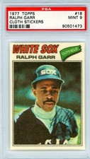 1977 Topps Cloth Stickers Ralph Garr #18 PSA 9 P1439