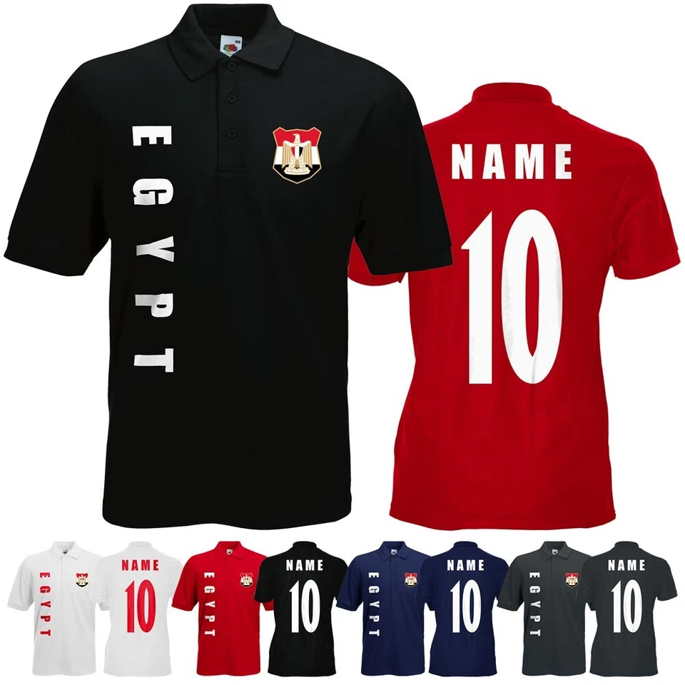 AKYTEX WM 2018 Ägypten EGYPT Polo-Shirt Trikot Name Nummer