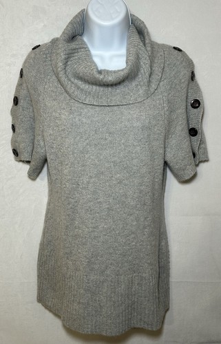 Design History Women’s Small Short Sleeve 100% Pure Cashmere Turtleneck Sweater