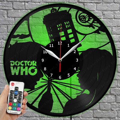 LED Clock Doctor Who Vinyl Record Wall Clock Led Light Wall Clock 1882