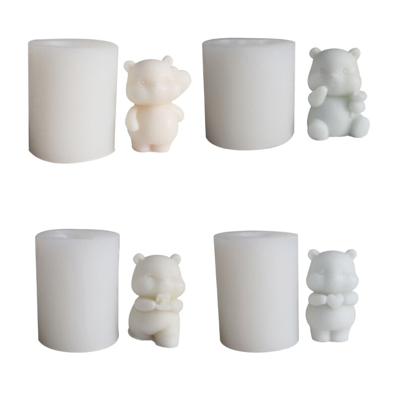 Silicone Mold Chocolate Molds 3D Bear Ornament Resin Mold Cake Fondant Mold DIY