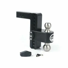 Weigh Safe Hitches LTB8-2-CER-BLA Cerakote 180 Deg. 8" Drop Hitch Ball Mount