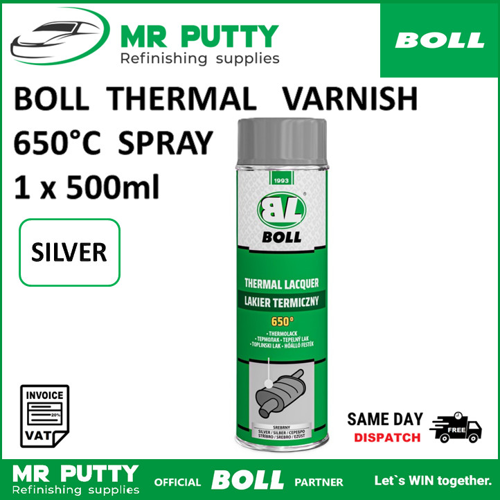 BOLL FAST DRYING THERMAL VARNISH SPRAY SILVER 500ML High Temperature Varnish