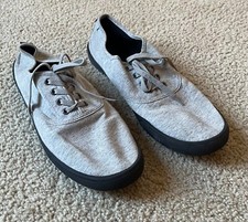 H&M Dividido Gris Jaspeado Lona Zapatos de Skate Gris Con Cordones Tela Suave Tenis 10