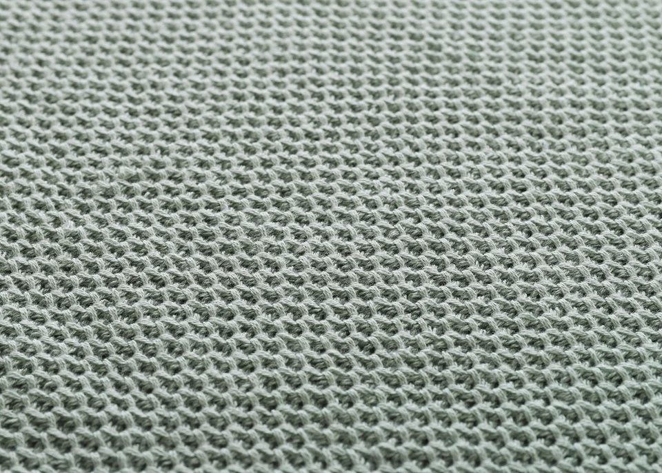 Manta Verde Suave De Acrílico Tejida Con Borlas Para Sofá Cama - Imagen 2 de 4