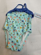 Cat Jack One PC Swimsuit Bathing Beach Pool Swim UPF 50 Sz 3T Mo Ruffle