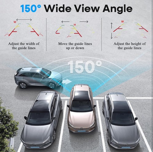 LeeKooLuu 4.3” Wired Rear Backup Camera Monitor Kit For 2 Cars HD 1080P View - Picture 6 of 9
