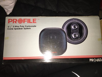 Profile 6 1/2'' 3-way Poly Carbonate Cone Car Speakers-Brand New-SHIPS N 24 HOURS
