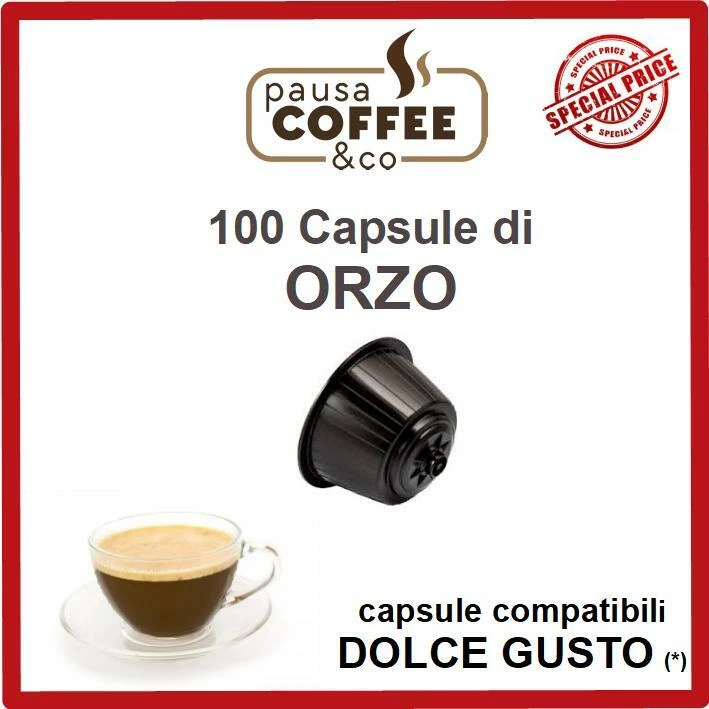 100 capsule cialde ORZO compatibili DOLCE GUSTO