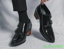 Mens Pointed Toe Shiny Faux Leather Shoes Casual Dress Party Wedding Club Oxford