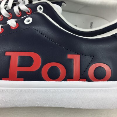 Polo Ralph Lauren Longwood leather upper lace up sneaker shoes navy 9.5, 10 new Polo Ralph Lauren Longwood Leather Upper Lace Up Sneaker  main image 3
