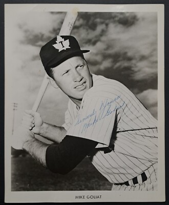 1956 Mike Goliat Signed Autographed Toronto Maple Leafs Type 1 Vintage Photo