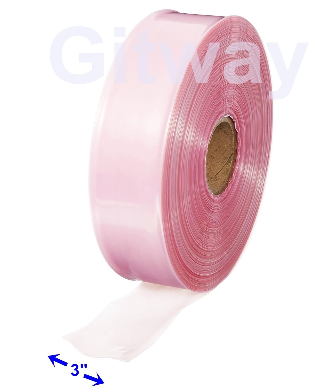 3" x 1075' Anti Static Poly Tubing Tube Plastic Bag Custom Bags on a Roll 4ML