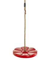 Swingan Cool Disc Swing With Adjustable Rope (Fully Assembled), Red