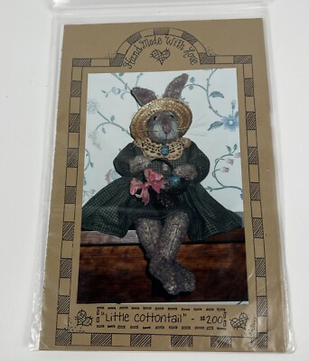 Hand Made With Love Sewing Pattern Little Cottontail Bunny Rabbit Craft Decor