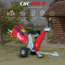 CRYTEC CRC400-R 7HP 100mm Wood Chipper Garden Shredder Petrol Chipping Garden