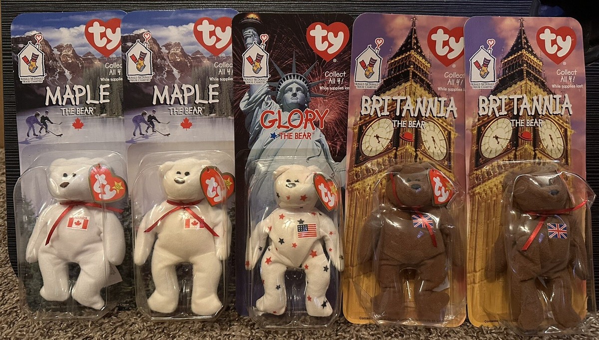 RARE McDonald's Ty Beanie Babies ALL W/Two Tush Tag Errors 93/Oak