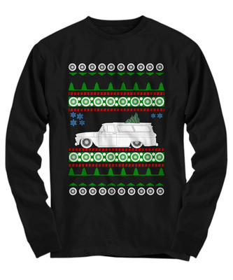 1963 Chevy Suburban Lowered Ugly christmas sweater - Long Sleeve Tee