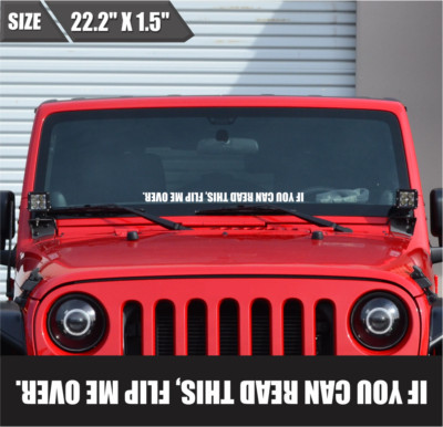 Flip Me Over Windshield Sticker Banner Vinyl Decal Bumper Sticker 