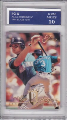 ALEX RODRIGUEZ ROOKIE CARD 1994 Flair Baseball AROD $$ RC Graded GEM ...