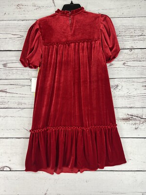 Cece Womens Velour Shift Dress, Luminous Red Cece Womens Velour Shift Dress, Luminous Red