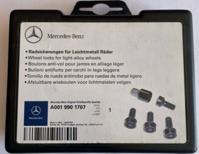 Mercedes Benz Wheel Rim Bolts Secret Locks M14x1.5x45 5Pcs Set OEM 