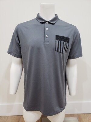 Puma Men's Mattr Volition Betsy Pocket Polo 599436 01 Quiet Shade Heather Size L