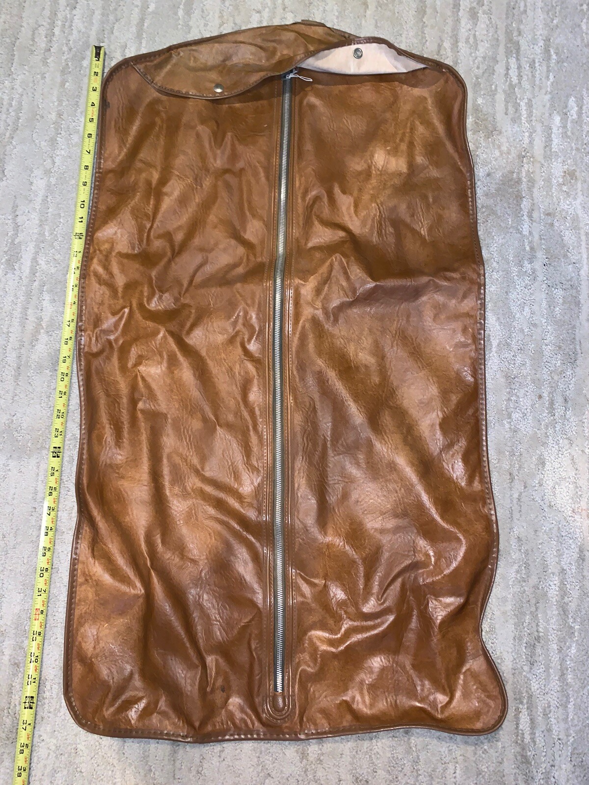 Vintage American Tourister Luggage Garment Suit Bag Leather Brown eBay