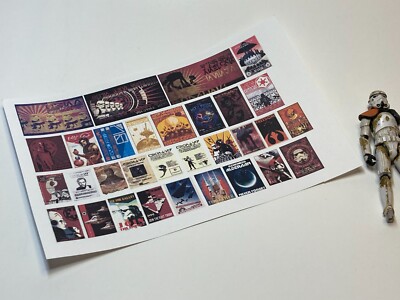 CUSTOM STAR WARS SPECIFIC DIORAMA STICKER  for 3.75''  figure *UNCUT* (H31)