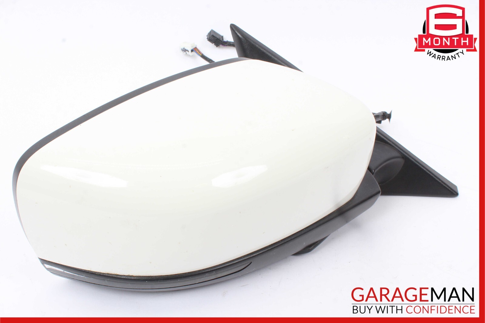 14-17 Maserati Ghibli Front Right Side Mirror Door Rear View White