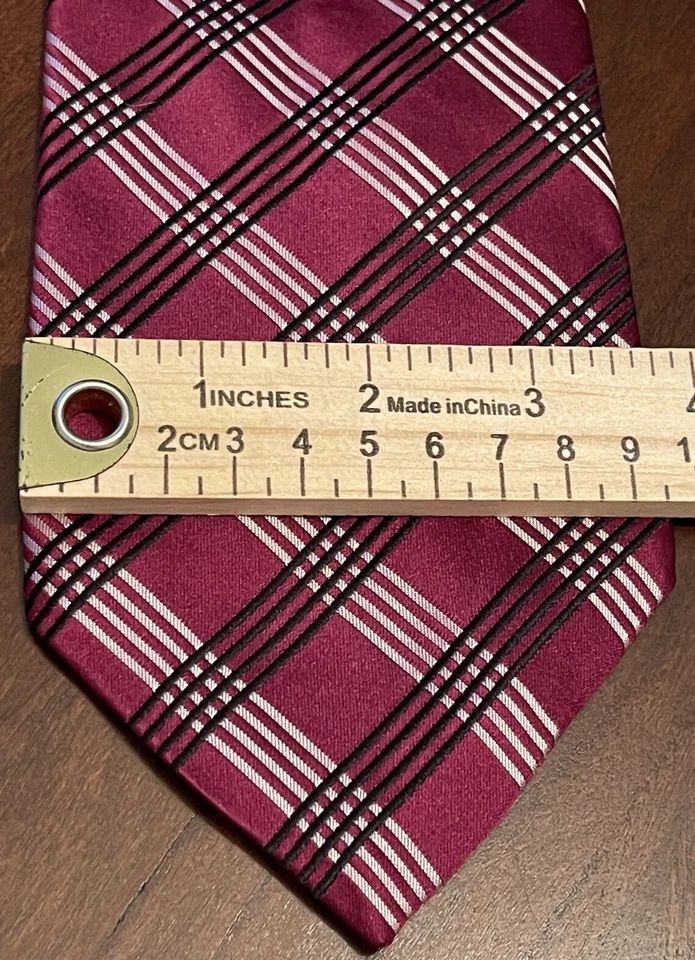 Винтажный мужской галстук Pierre Cardin 100% шелк сделано в США - Изображение 4 из 4