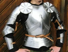Medieval German Gothic Rider Armor Half Body Armor Suit/Cuirass/Pauldrons/Hand S