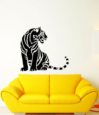 Vinyl Wall Decal Abstract African Tiger Big Cat Predator Stickers ...