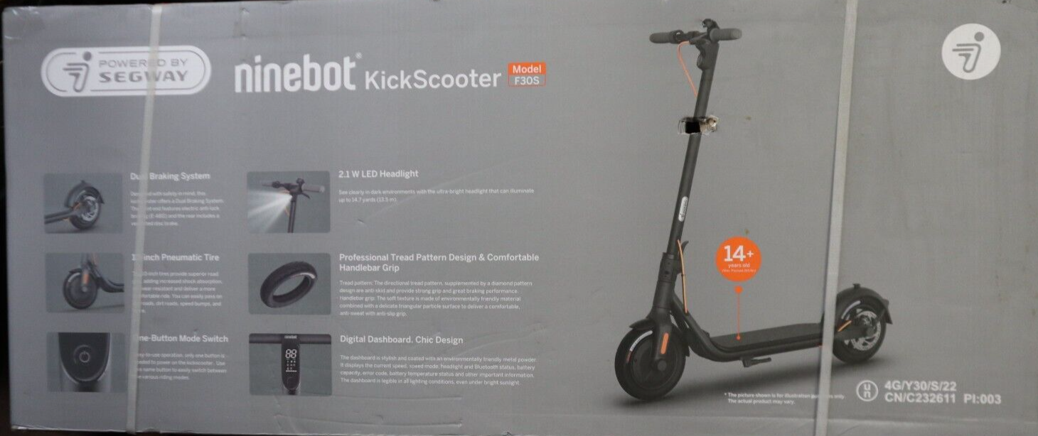 Segway Ninebot F30S Foldable Electric Kick Scooter 15.5mph maxspeed 1YRWARRANTY 841450000307 eBay