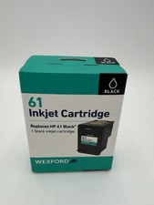 Wexford 61 Black Inkjet Cartridge Replaces HP 61 Black Printer Ink New Sealed