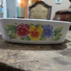 Vintage Corning Ware Summer Blush Pansy Casserole A-1 B 1 L W/PYREX A 7 C A Lid