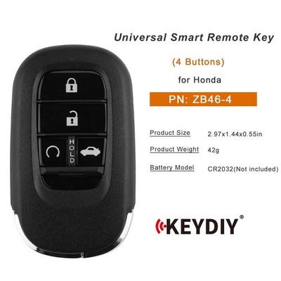 KEYDIY KD ZB46-4 (Start) for Honda Style Universal Smart Remote Key 4 Buttons